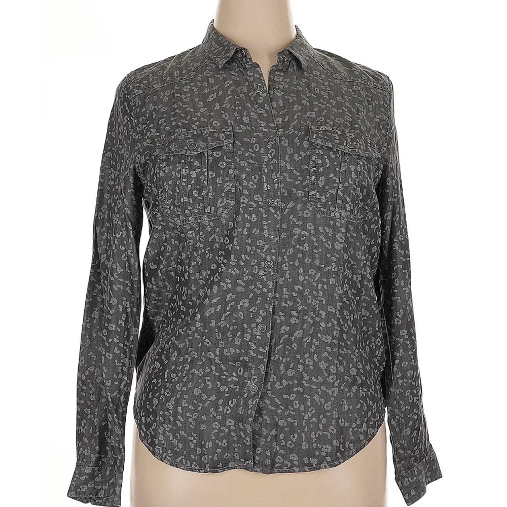 The Kooples Leopard Print Button-Up Shirt